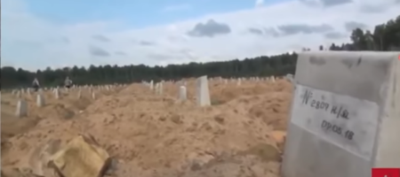 Под Санкт-Петербургом русские нашли тайное огромное кладбище с русскими боевиками: почти все таблички с надписью "н/п" (ВИДЕО)