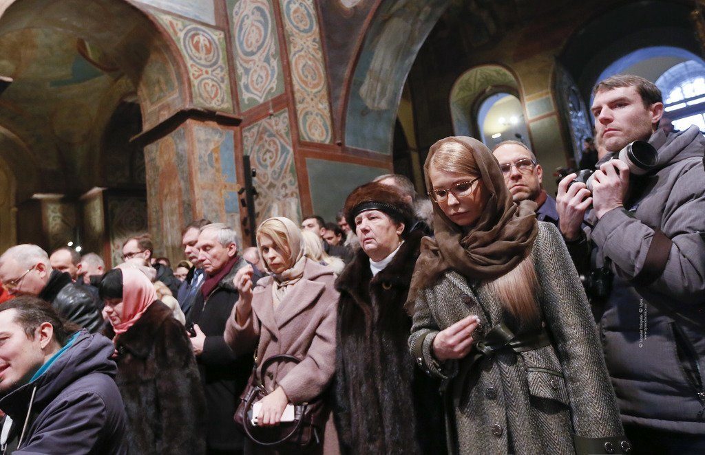 После Рождественской литургии Тимошенко заявила: "Господь благословил Украину на победу"