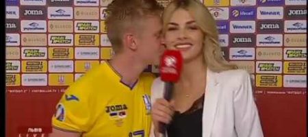 СМИ разузнали, что Зинченко встречается с журналисткой ТК Футбол, которую поцеловал в прямом эфире, при этом "отбил" её у другого футболиста (ВИДЕО)