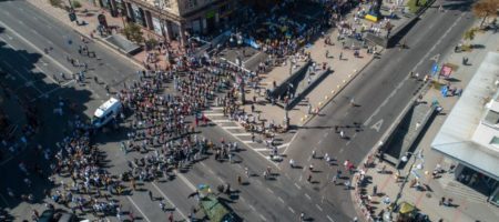 Как прошел "Марш защитников Украины" в Киеве (ФОТО с высоты птичьего полета)