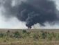 На России упал и взорвался боевой вертолет, идет черный дым, взрываются бк - КАДРЫ