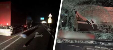 Суицид под Киевом: парень спрыгнул с моста на лобовое стекло фуры