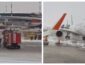 В РФ самолет перевернул поливальную машину посреди аэродрома