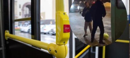 В Харькове водитель маршрутки подрался с пассажиром из-за зажатого дверью пакета (видео)