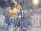 Грузовик украинской стороны СЦКК попал под обстрел (ВИДЕО)