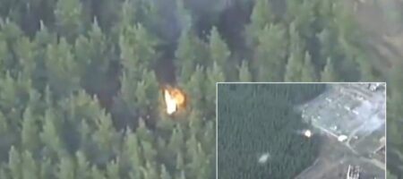 Ворожий танк хотів заблукати в лісі на Луганщині, але його знайшли нацгвардійці та ліквідували (відео)
