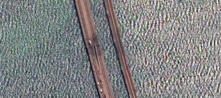 З'явилися супутникові знімки Кримського мосту