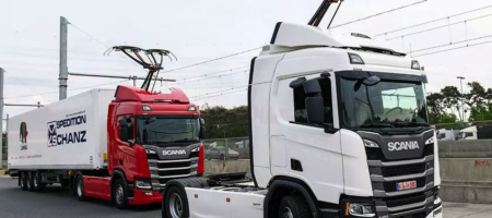 В Германии открыли специальный автобан для грузовиков-троллейбусов