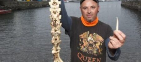 Житель Британии обнаружил на пляже "скелет русалки"