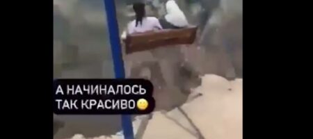 В России девушки сорвались в обрыв при катании на качелях (ВИДЕО)