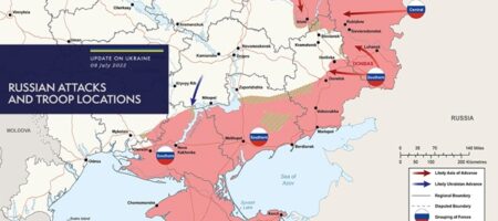 Розвідка Британії опублікувала актуальну карту бойових дій в Україні